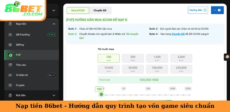 Nạp Tiền 86bet - Hướng Dẫn Quy Trình Tạo Vốn Game Siêu Chuẩn Nạp Tiền 86bet - Hướng Dẫn Quy Trình Tạo Vốn Game Siêu Chuẩn