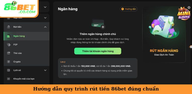 86BET - Nhà Cái Cá Cược Uy Tín 2025 Hướng dẫn quy trình rút tiền 86bet đúng chuẩn